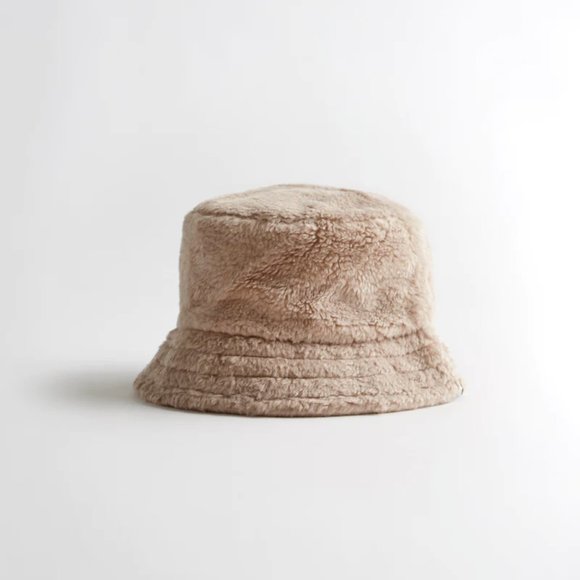 Nwt Hollister Teddy Sherpa Bucket Hat 